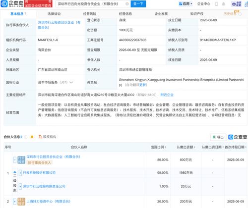 行云科技攜手多方設立向光投資合伙企業，布局AI與信息系統集成服務